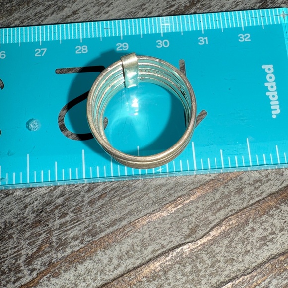 Sterling Silver 7 Connected Hoop Ring - Picture 5 of 6